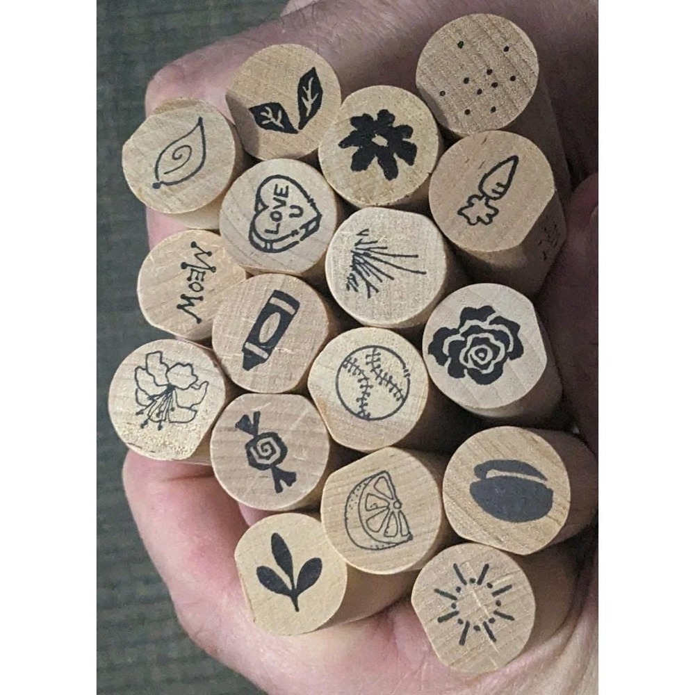 Lot Of 17 Stamps by Judith Stubbies Wood Rubber Ink Stamp Assorted - Picture 4 of 4